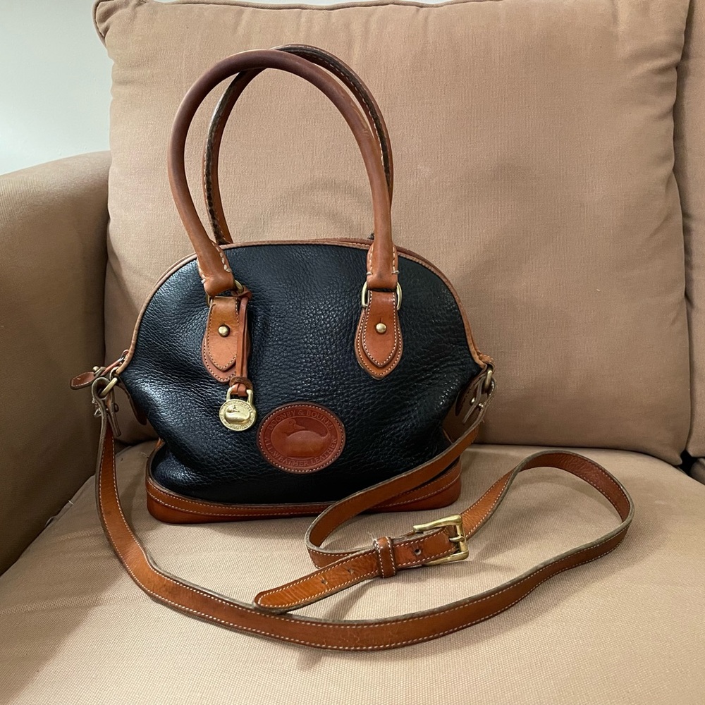 Dooney & Bourke Domed Norfolk Satchel in Navy